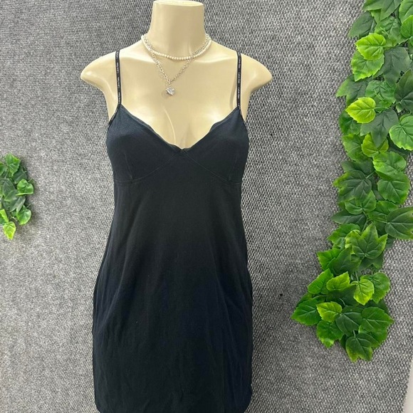 Calvin Klein Other - Calvin Klein Black Cotton Logo Strap Sleep Dress